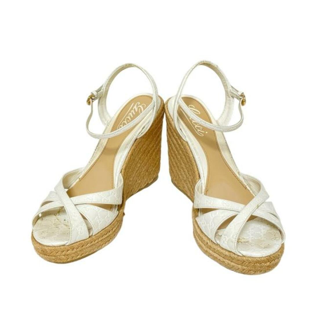 GUCCI - GUCCI(グッチ) サンダル 37 1/2 レディース - 291036 白 GUCCI - GUCCI(グッチ) サンダル 37 1/2 レディース - 291036 白