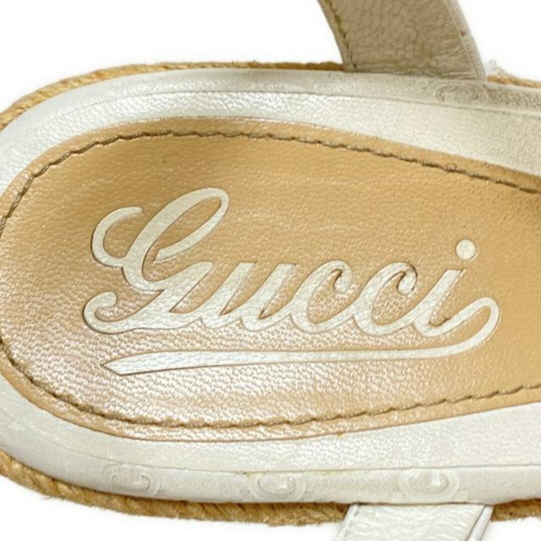 GUCCI - GUCCI(グッチ) サンダル 37 1/2 レディース - 291036 白 GUCCI - GUCCI(グッチ) サンダル 37 1/2 レディース - 291036 白