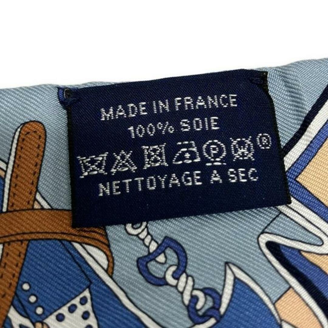 HERMES - HERMES(エルメス) スカーフ ツイリー マリン×白 HERMES - HERMES(エルメス) スカーフ ツイリー マリン×白