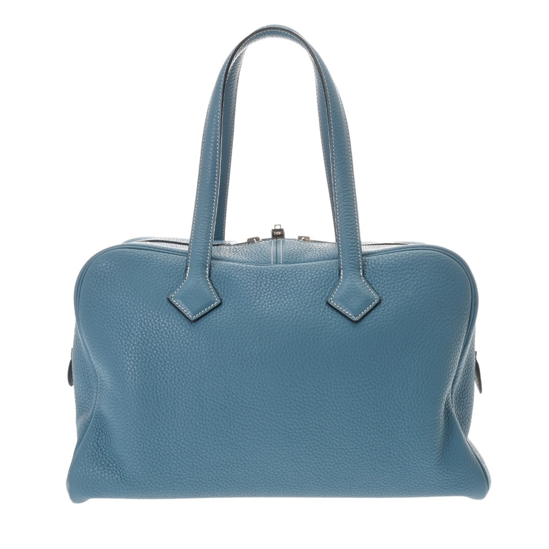 HERMES - エルメス ヴィクトリア 35 ハンドバッグ ブルージーン HERMES - エルメス ヴィクトリア 35 ハンドバッグ ブルージーン