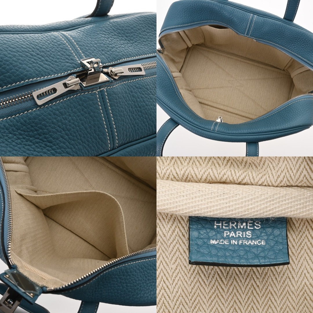 HERMES - エルメス ヴィクトリア 35 ハンドバッグ ブルージーン HERMES - エルメス ヴィクトリア 35 ハンドバッグ ブルージーン