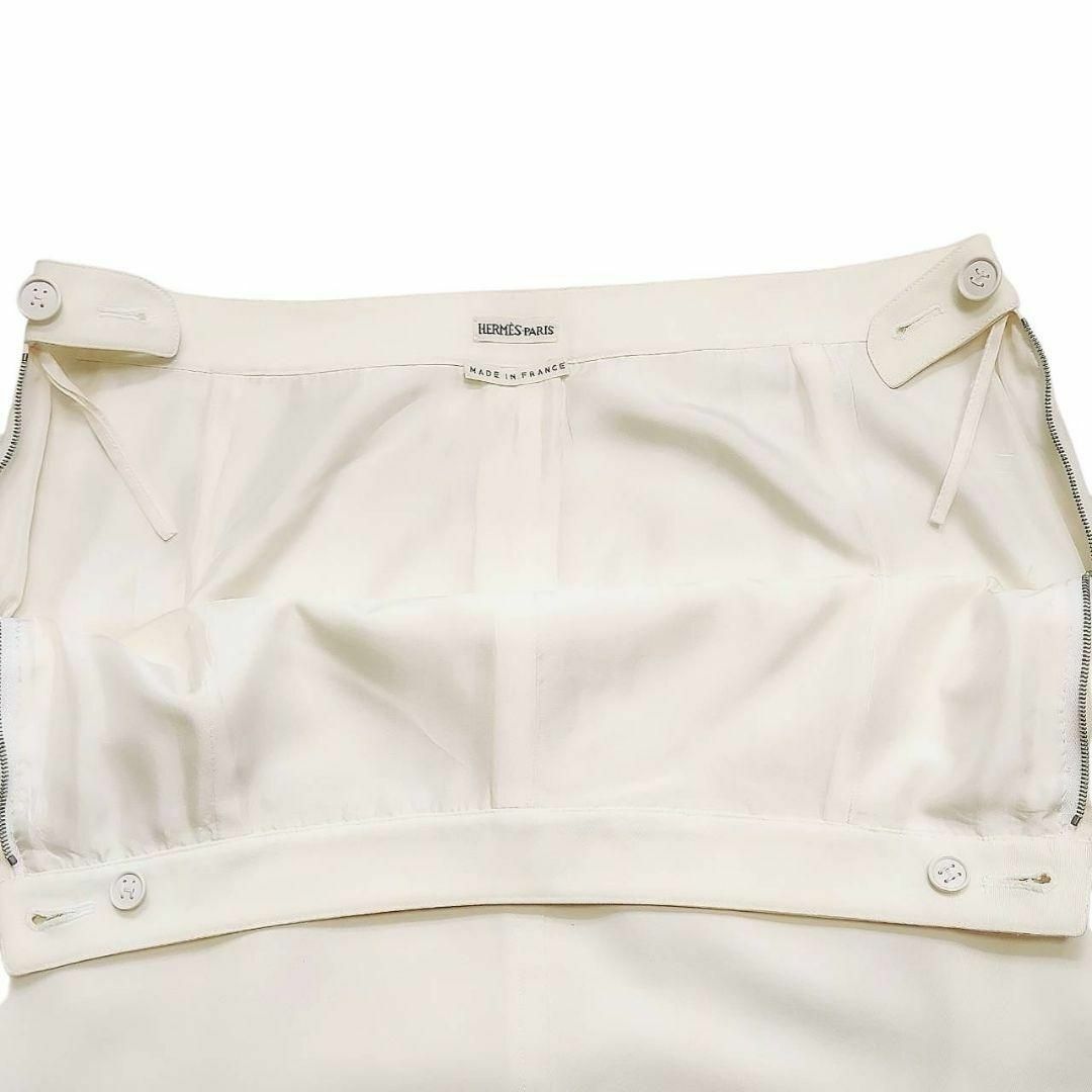 HERMES - 【希少 マルジェラ期】エルメス ロングスカート 白 42 HERMES - 【希少 マルジェラ期】エルメス ロングスカート 白 42