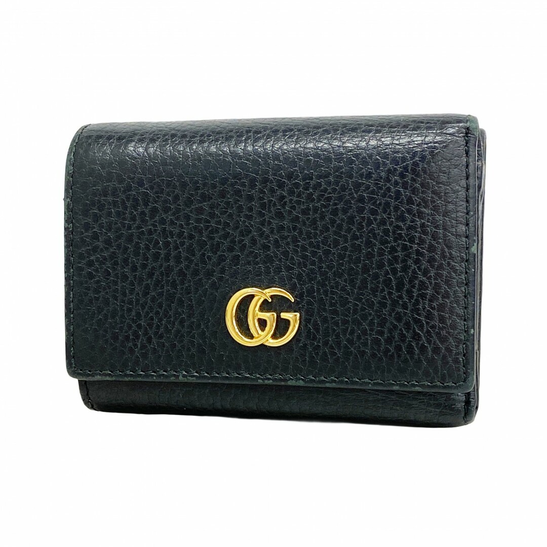 GUCCI - 【5db2108】グッチ 三つ折り財布 GGマーモント 474746 GUCCI - 【5db2108】グッチ 三つ折り財布 GGマーモント 474746