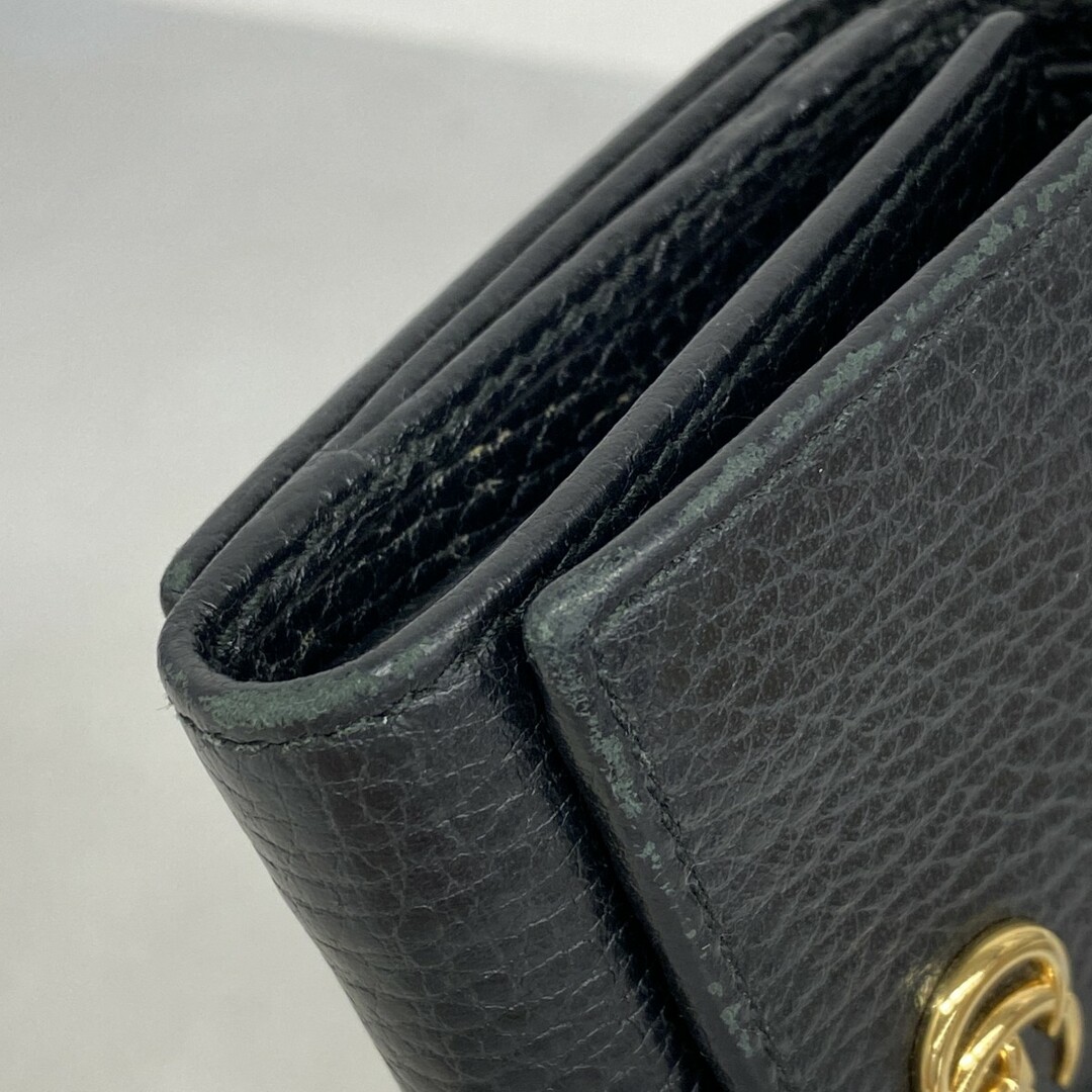 GUCCI - 【5db2108】グッチ 三つ折り財布 GGマーモント 474746 GUCCI - 【5db2108】グッチ 三つ折り財布 GGマーモント 474746