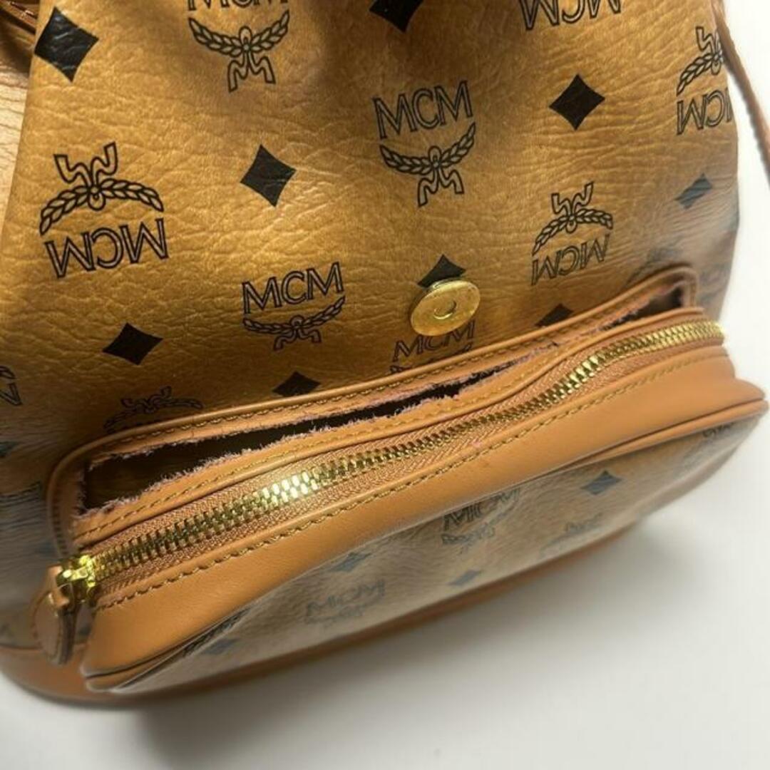 MCM - MCM(エムシーエム) リュックサック - ブラウン×黒 巾着型 MCM - MCM(エムシーエム) リュックサック - ブラウン×黒 巾着型