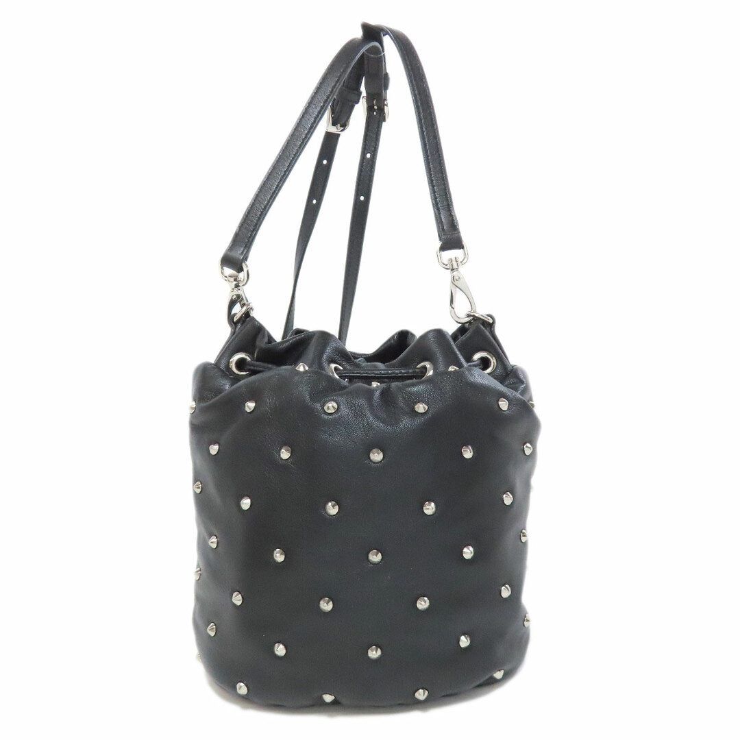 MIU MIU - MIUMIU スタッズ ショルダーバッグ レザー レディース MIU MIU - MIUMIU スタッズ ショルダーバッグ レザー レディース