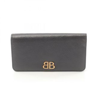 BALENCIAGA - 【美品】バレンシアガ 三つ折財布 ブラック クロコ BALENCIAGA - 【美品】バレンシアガ 三つ折財布 ブラック クロコ