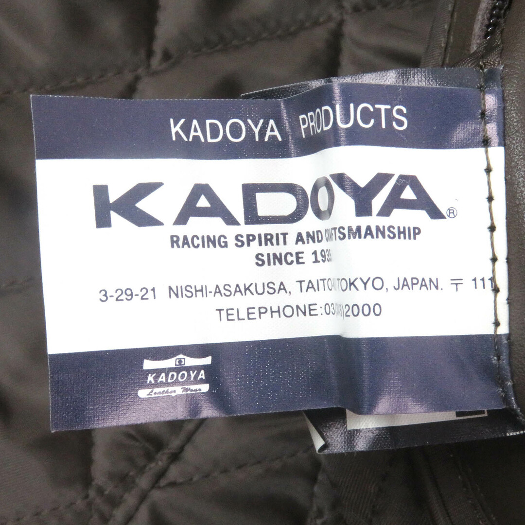 極美品□KADOYA カドヤ 牛革 キルティングライナー付き WZIP 極美品□KADOYA カドヤ 牛革 キルティングライナー付き WZIP