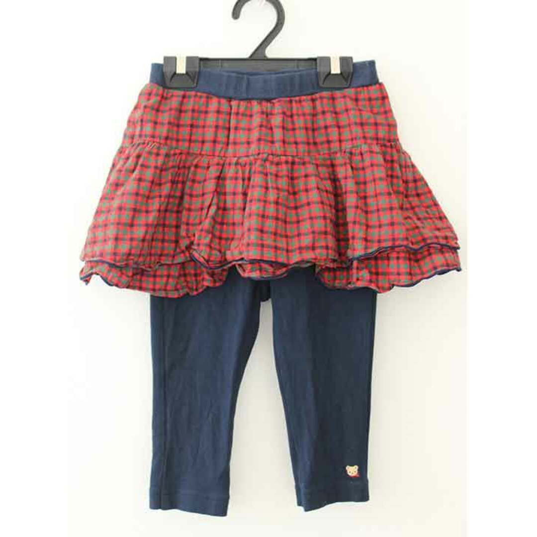 familiar - ファミリア スカッツ 80cm キッズ 女児 赤×紺【中古 familiar - ファミリア スカッツ 80cm キッズ 女児 赤×紺【中古