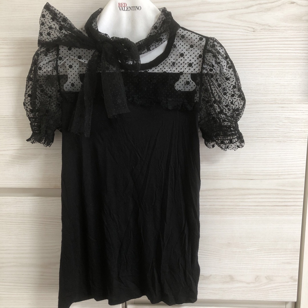 RED VALENTINO - レッドヴァレンティノ チュール カットソー の RED VALENTINO - レッドヴァレンティノ チュール カットソー の