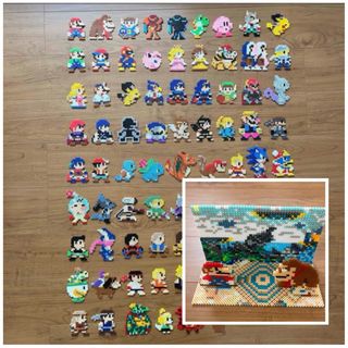 スマブラ　アイロンビーズ　3個300円　大乱闘　スマッシュブラザーズ　(ゲームキャラクター)