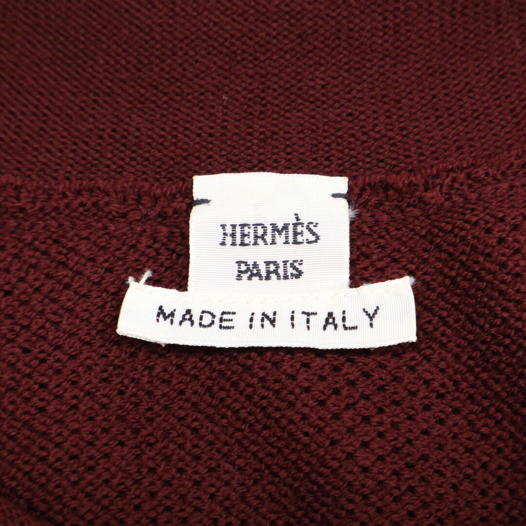 HERMES - エルメス ボルドー ウール×コットン シルク混 HERMES - エルメス ボルドー ウール×コットン シルク混