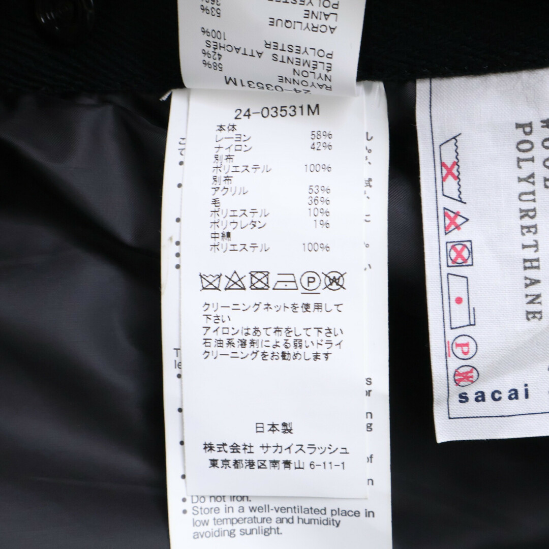 sacai - サカイ 24年 ×SPIEWAK ブラック ブルゾン 1の通販 by エコ sacai - サカイ 24年 ×SPIEWAK ブラック ブルゾン 1の通販 by エコ