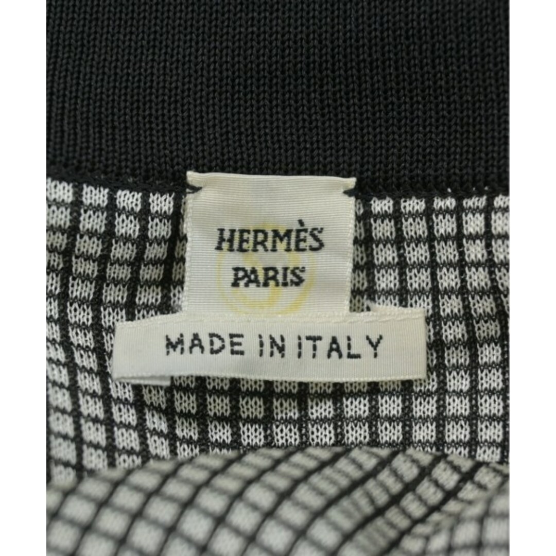 HERMES - HERMES エルメス カーディガン 36(XS位) 黒x白(総柄 HERMES - HERMES エルメス カーディガン 36(XS位) 黒x白(総柄