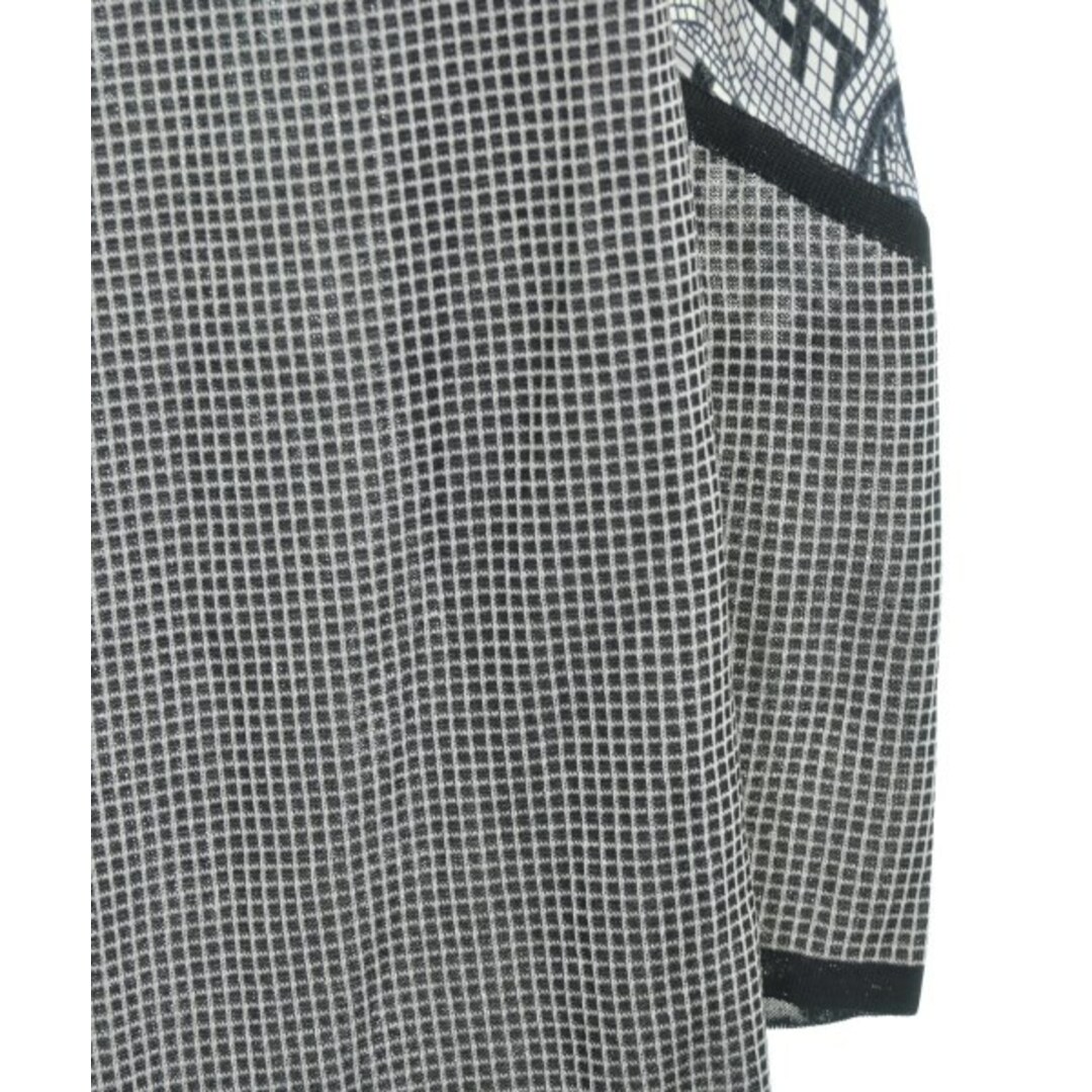 HERMES - HERMES エルメス カーディガン 36(XS位) 黒x白(総柄 HERMES - HERMES エルメス カーディガン 36(XS位) 黒x白(総柄
