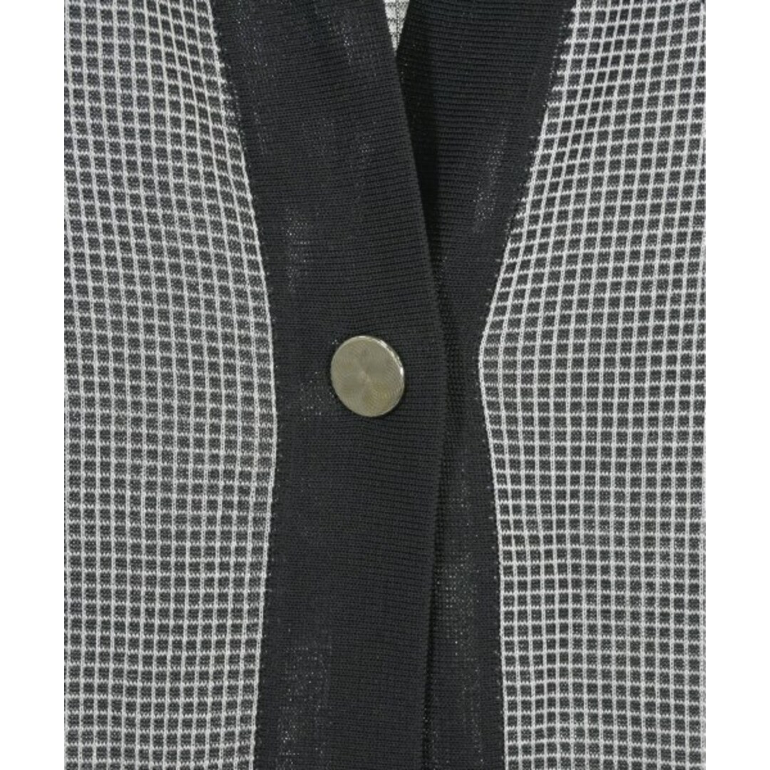 HERMES - HERMES エルメス カーディガン 36(XS位) 黒x白(総柄 HERMES - HERMES エルメス カーディガン 36(XS位) 黒x白(総柄