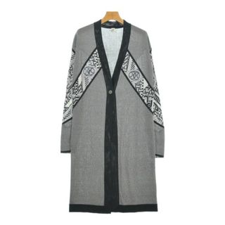 HERMES - HERMES エルメス カーディガン 36(XS位) 黒x白(総柄 HERMES - HERMES エルメス カーディガン 36(XS位) 黒x白(総柄