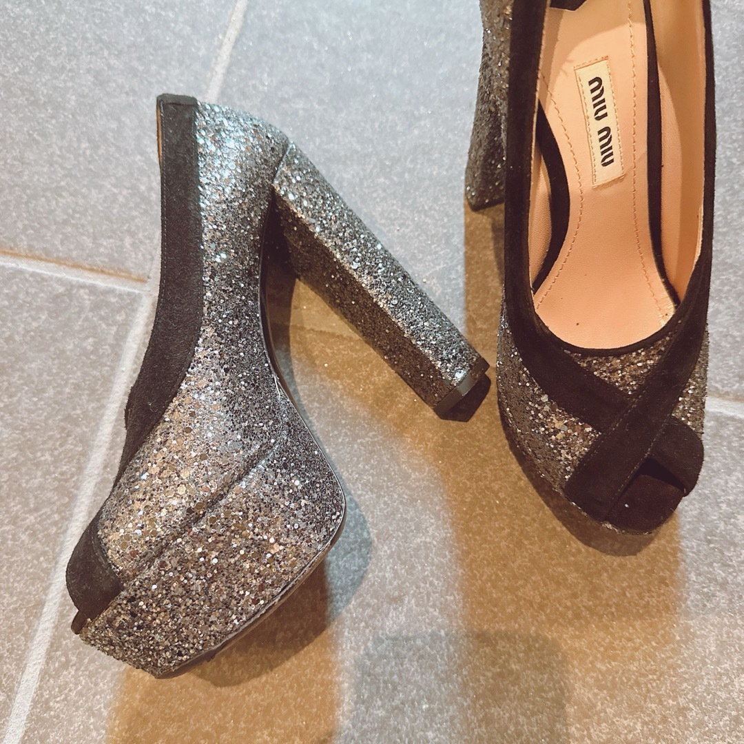 MIU MIU - miumiu グリッターパンプスの通販 by M's shop MIU MIU - miumiu グリッターパンプスの通販 by M's shop