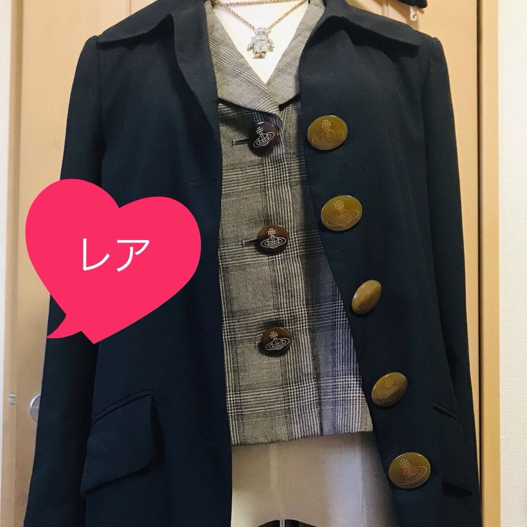 Vivienne Westwood - ヴィヴィアン ビッグオーブ 黒 ジャケット Vivienne Westwood - ヴィヴィアン ビッグオーブ 黒 ジャケット