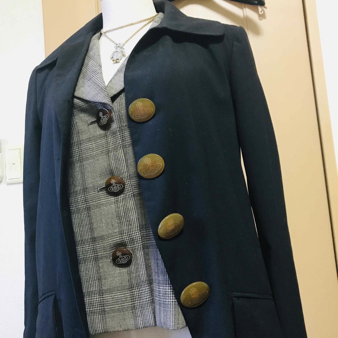 Vivienne Westwood - ヴィヴィアン ビッグオーブ 黒 ジャケット Vivienne Westwood - ヴィヴィアン ビッグオーブ 黒 ジャケット