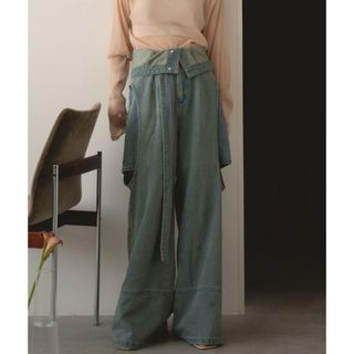 mideal カットアウトデザインワイドデニム Mの通販|ラクマ mideal カットアウトデザインワイドデニム Mの通販|ラクマ