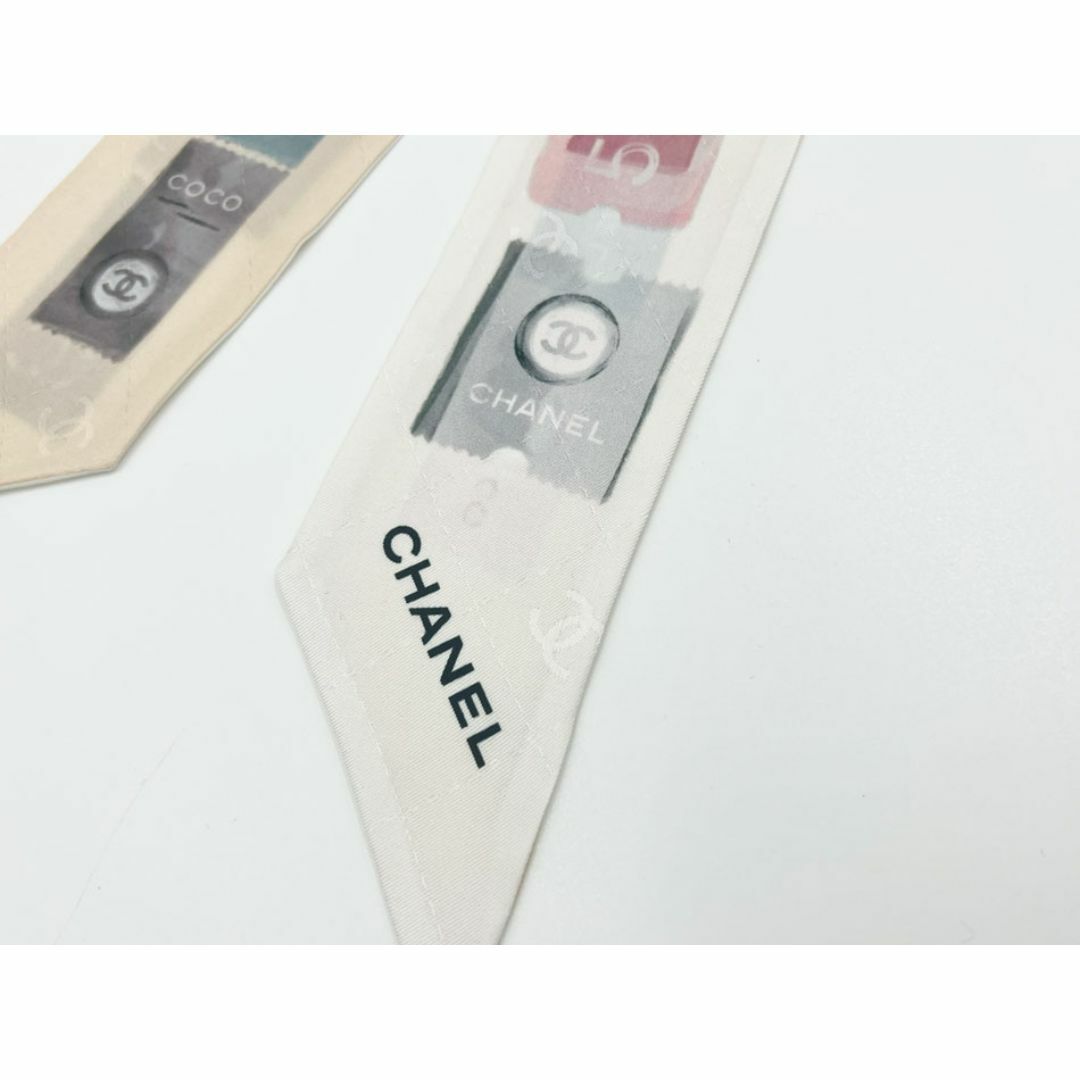 CHANEL - CHANEL シャネル ヘアバンド ツイリー スカーフ リボン CHANEL - CHANEL シャネル ヘアバンド ツイリー スカーフ リボン