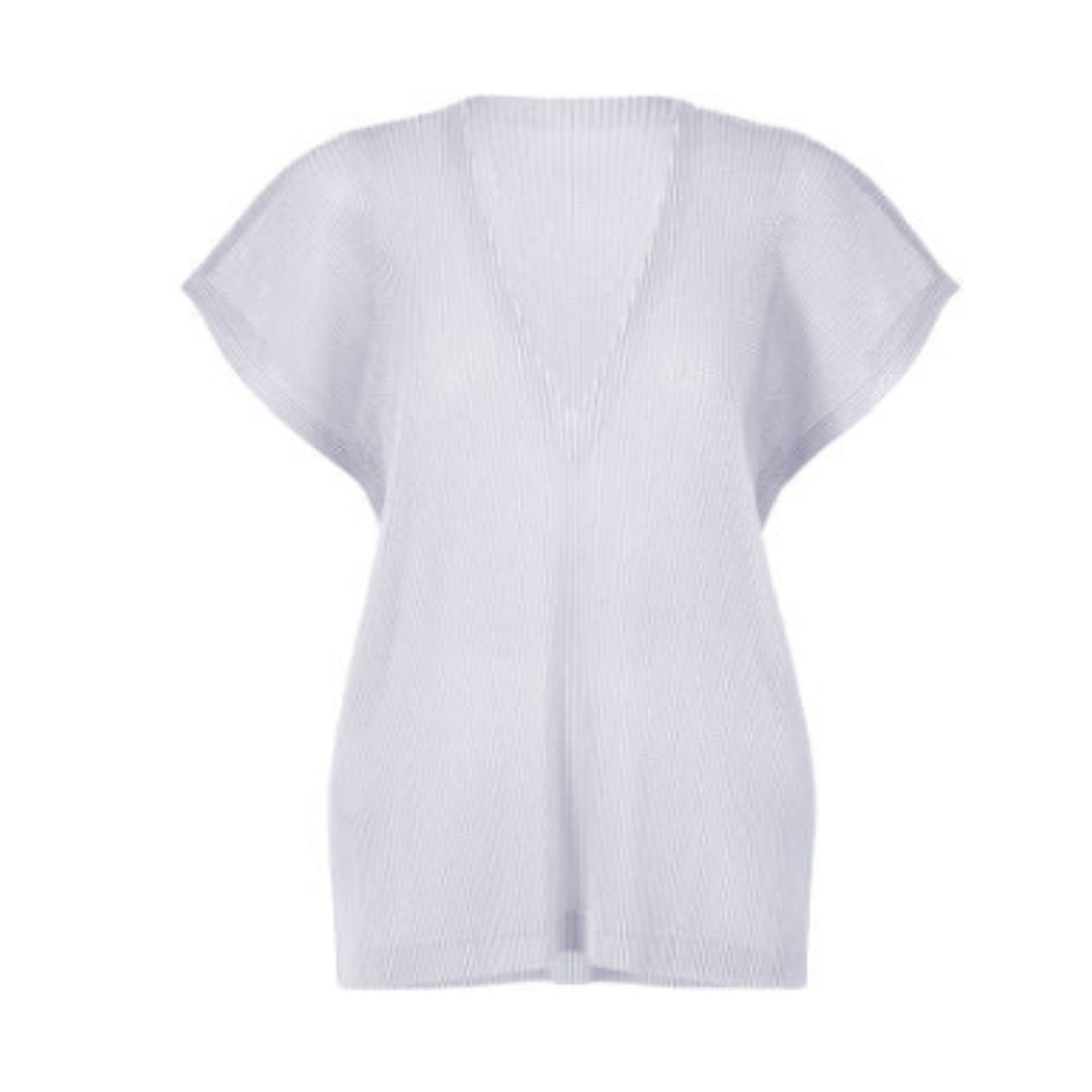 PLEATS PLEASE ISSEY MIYAKE - PLEATS PLEASE ISSEY MIYAKE Vネック半袖トップ