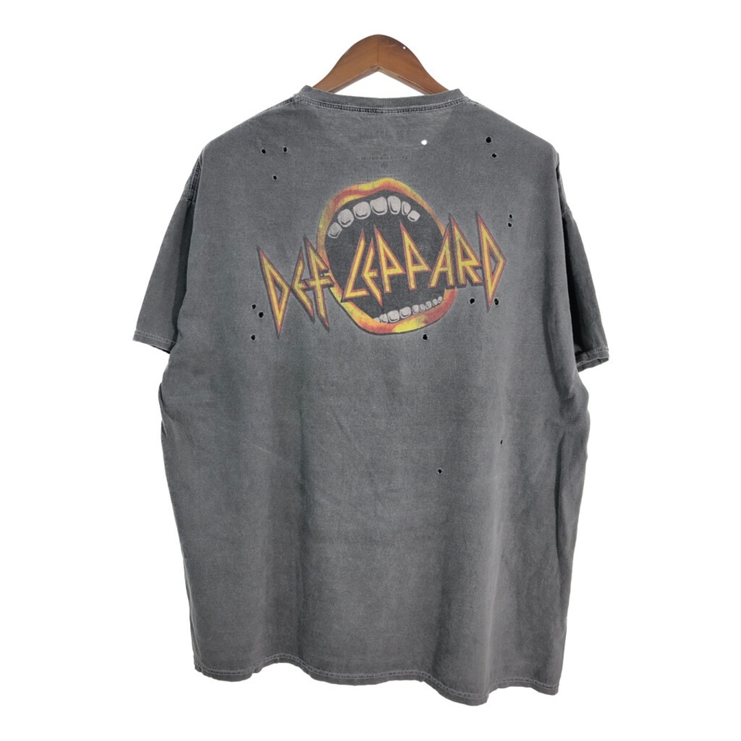 Def Leppard デフ・レパード 半袖Tシャツ バンド グレー(メンズ Def Leppard デフ・レパード 半袖Tシャツ バンド グレー(メンズ