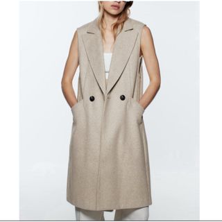 ZARA - ZARA ザラ ZW COLLECTION ピンストライプベスト XSの通販 ZARA - ZARA ザラ ZW COLLECTION ピンストライプベスト XSの通販
