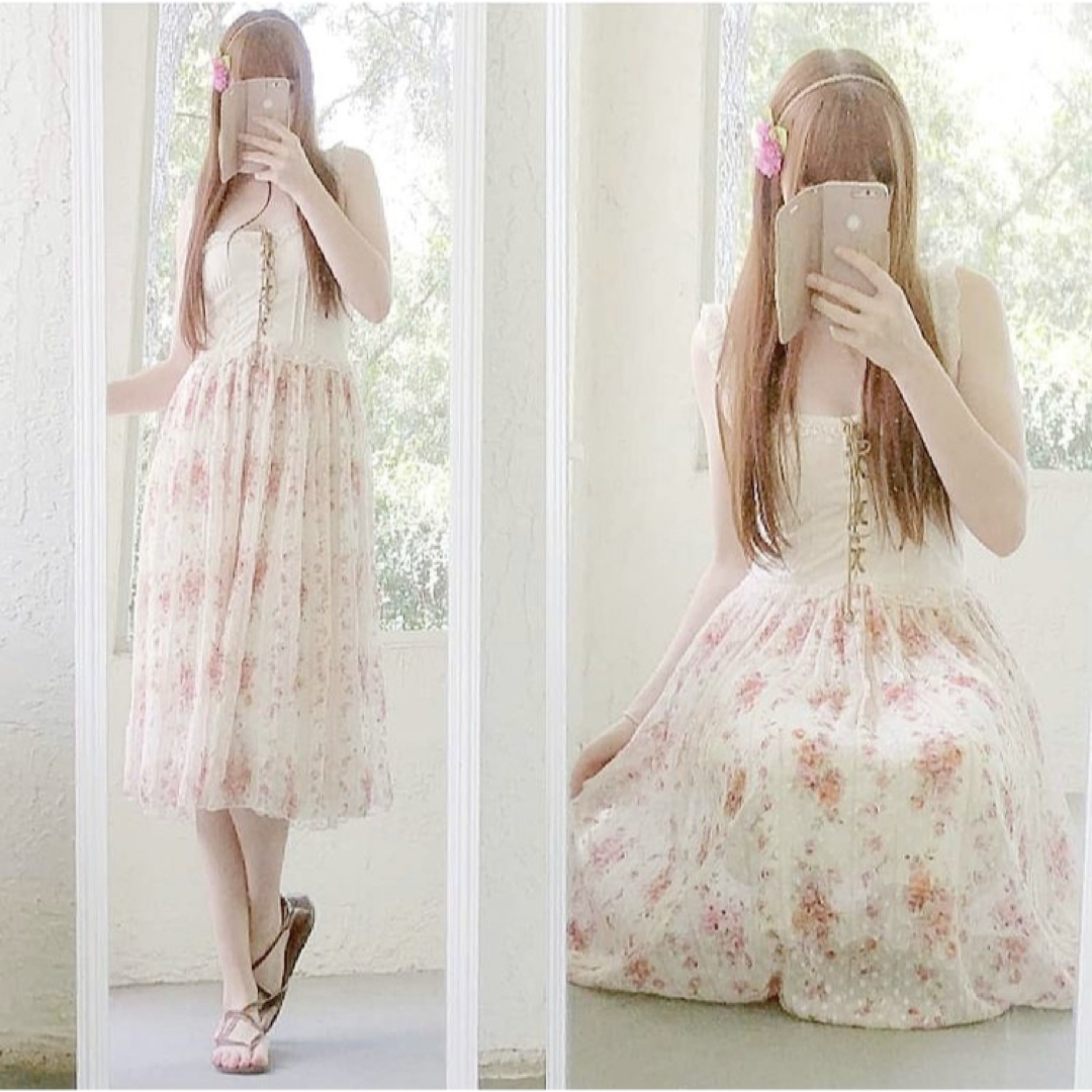 LIZ LISA - LIZLISA 花柄ドットチュールワンピースの通販 by LIZ LISA - LIZLISA 花柄ドットチュールワンピースの通販 by