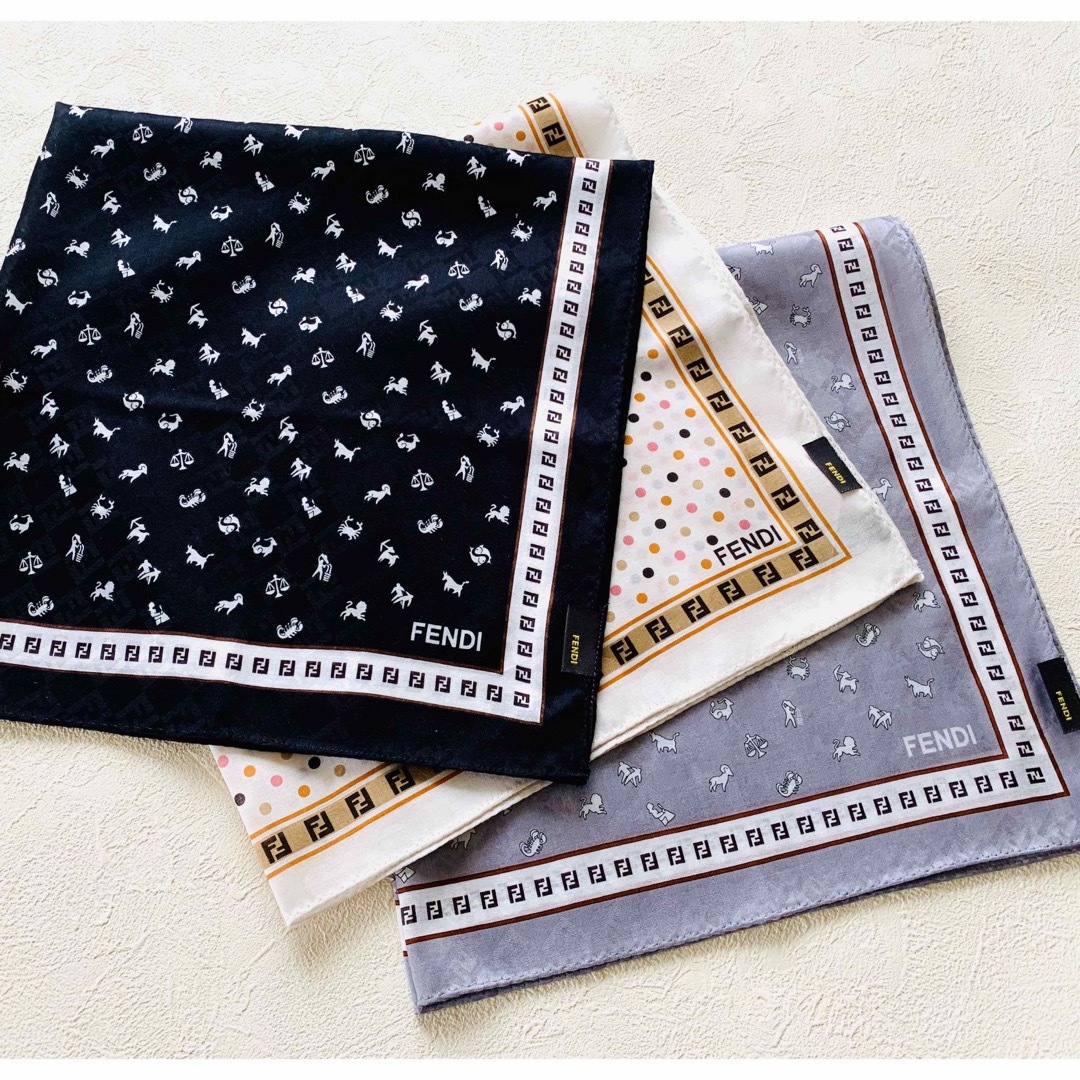 FENDI - FENDI☆フェンディハンカチ☆3枚セット☆新品未使用の FENDI - FENDI☆フェンディハンカチ☆3枚セット☆新品未使用の