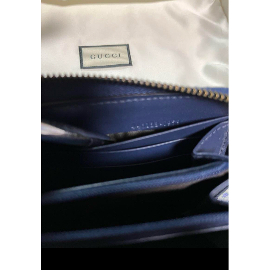 GUCCI - グッチ GGマーモント デニムウォレット 花柄 長財布 GUCCI - グッチ GGマーモント デニムウォレット 花柄 長財布