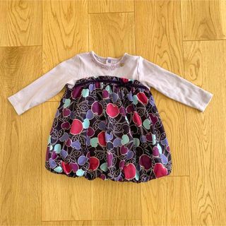 アナスイミニ(ANNA SUI mini)の80★ANNA SUI mini 紫ねこバルーンチュニック(シャツ/カットソー)