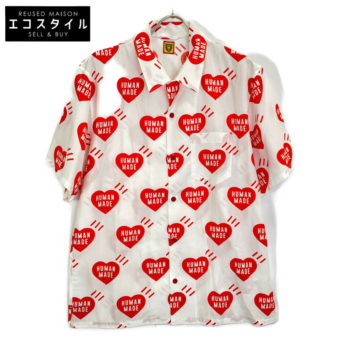 HUMAN MADE - ヒューマンメイド ホワイト×レッド ハート アロハシャツ XLの通販 HUMAN MADE - ヒューマンメイド ホワイト×レッド ハート アロハシャツ XLの通販