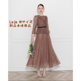 Leja - leja パイピングハイネック花柄ラメレースドレスの通販 Leja - leja パイピングハイネック花柄ラメレースドレスの通販