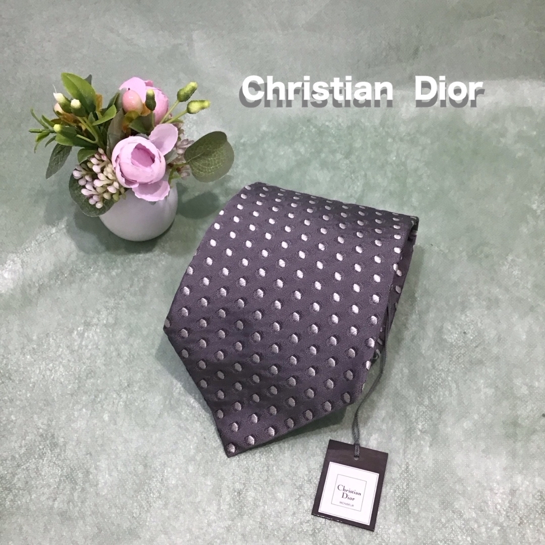 Christian Dior - Diorディオールネクタイ タグ付きグレうす Christian Dior - Diorディオールネクタイ タグ付きグレうす