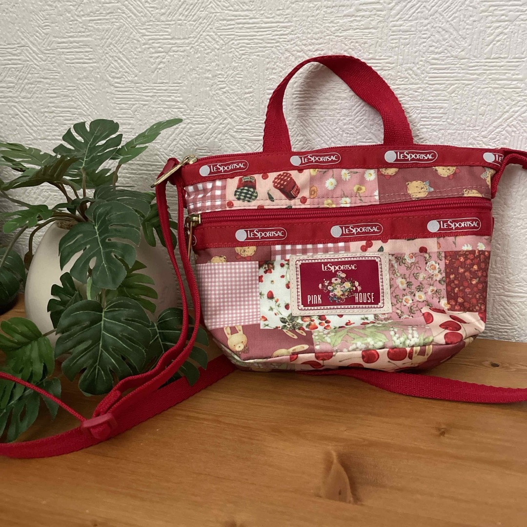 LeSportsac - ピンクハウス✖️レスポ くまさん 赤チェック LeSportsac - ピンクハウス✖️レスポ くまさん 赤チェック