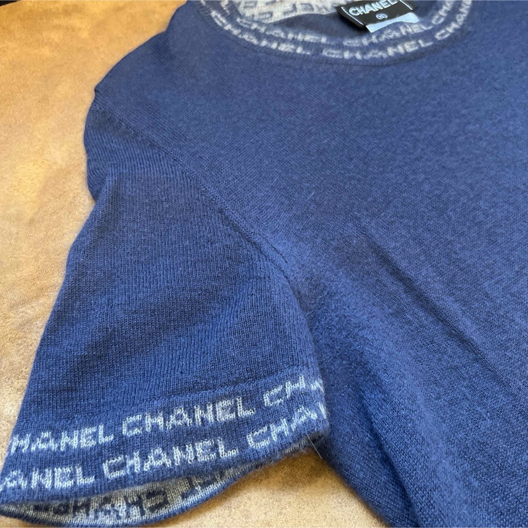 CHANEL - CHANEL シャネル 半袖ニット カシミヤの通販 by ひな's CHANEL - CHANEL シャネル 半袖ニット カシミヤの通販 by ひな's