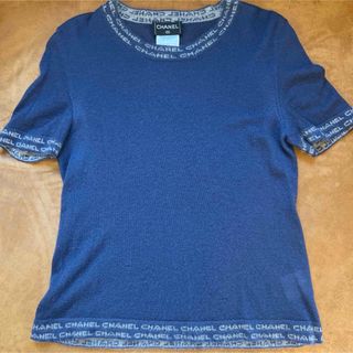 CHANEL - CHANEL シャネル 半袖ニット カシミヤの通販 by ひな's CHANEL - CHANEL シャネル 半袖ニット カシミヤの通販 by ひな's