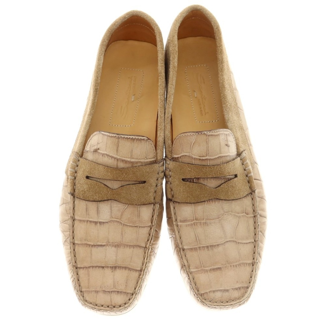 Santoni - 【中古】サントーニ Santoni クロコ型押しレザー Santoni - 【中古】サントーニ Santoni クロコ型押しレザー