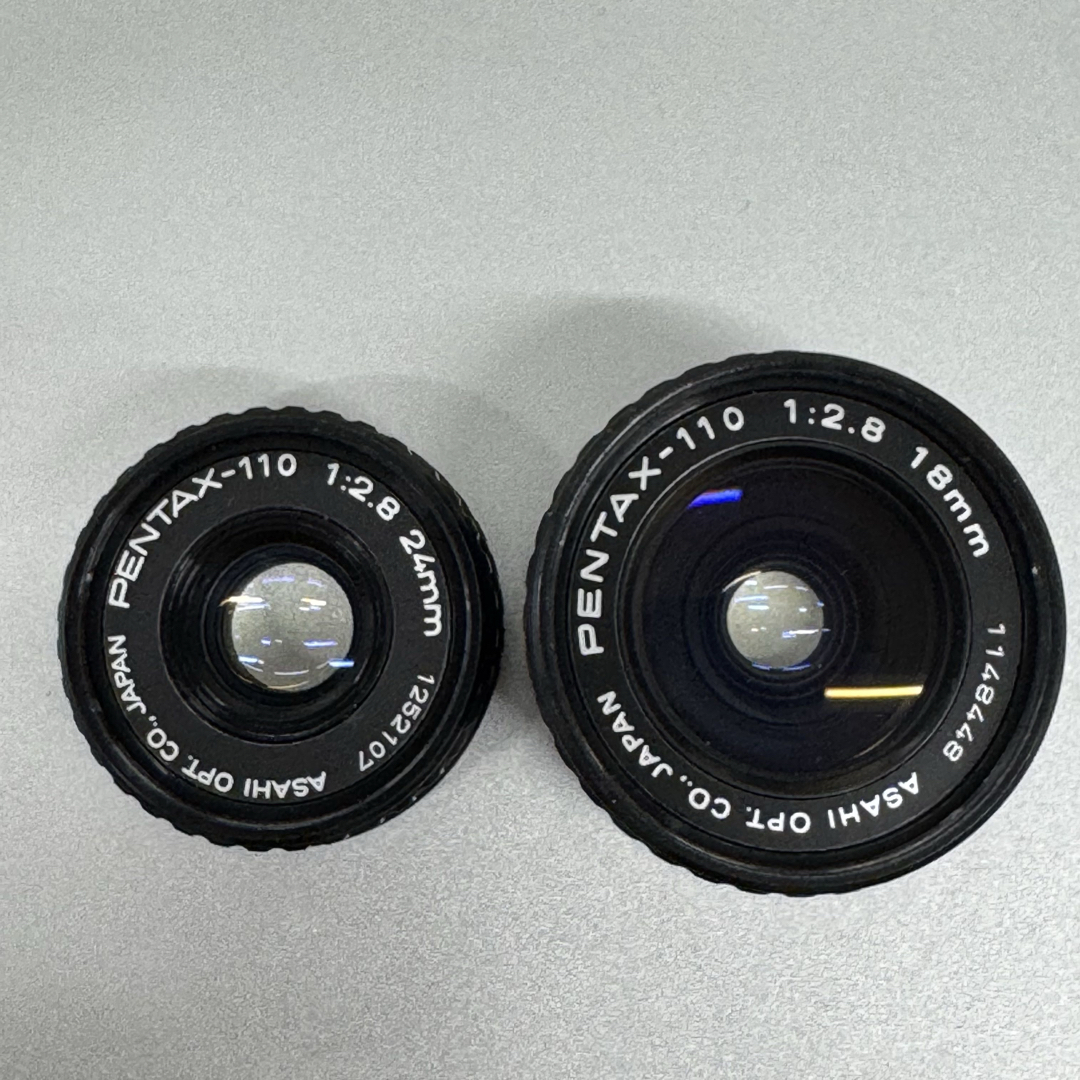 PENTAX - PENTAX AUTO110 ペンタックス レンズ2本 24/18 セット PENTAX - PENTAX AUTO110 ペンタックス レンズ2本 24/18 セット