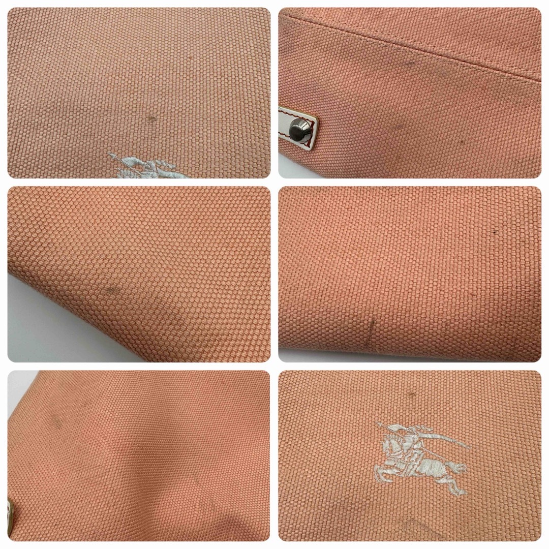 BURBERRY - バーバリー キャンバス トートバッグ レザー BURBERRY - バーバリー キャンバス トートバッグ レザー