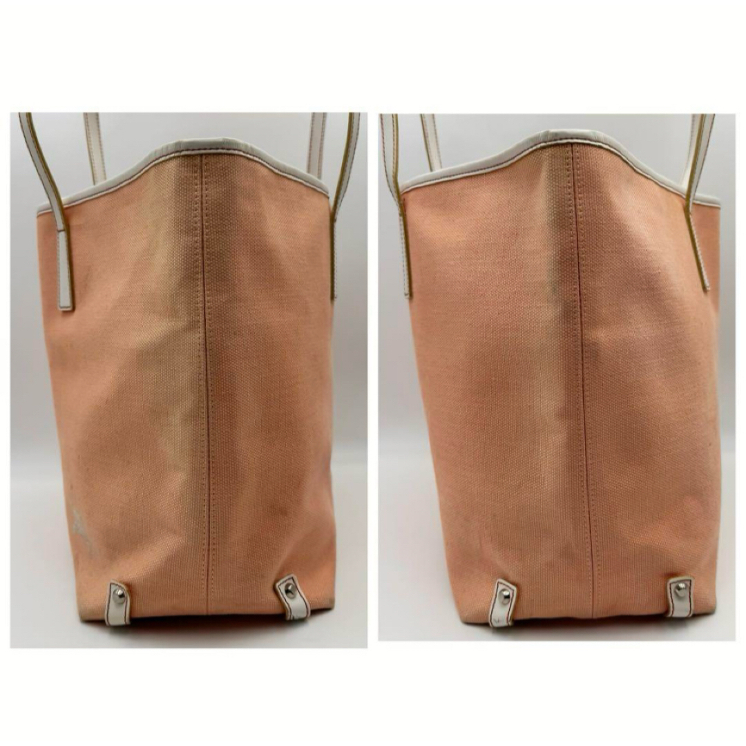 BURBERRY - バーバリー キャンバス トートバッグ レザー BURBERRY - バーバリー キャンバス トートバッグ レザー