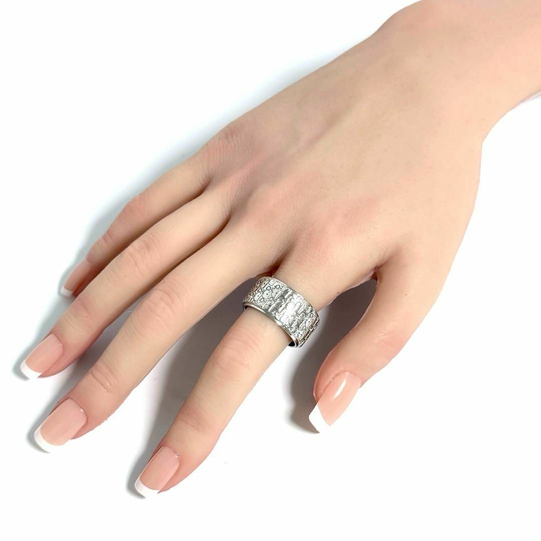 20号 ディオール メンズ オブリーク シルバー リング DIOR | リング ディオール オブリーク シルバー