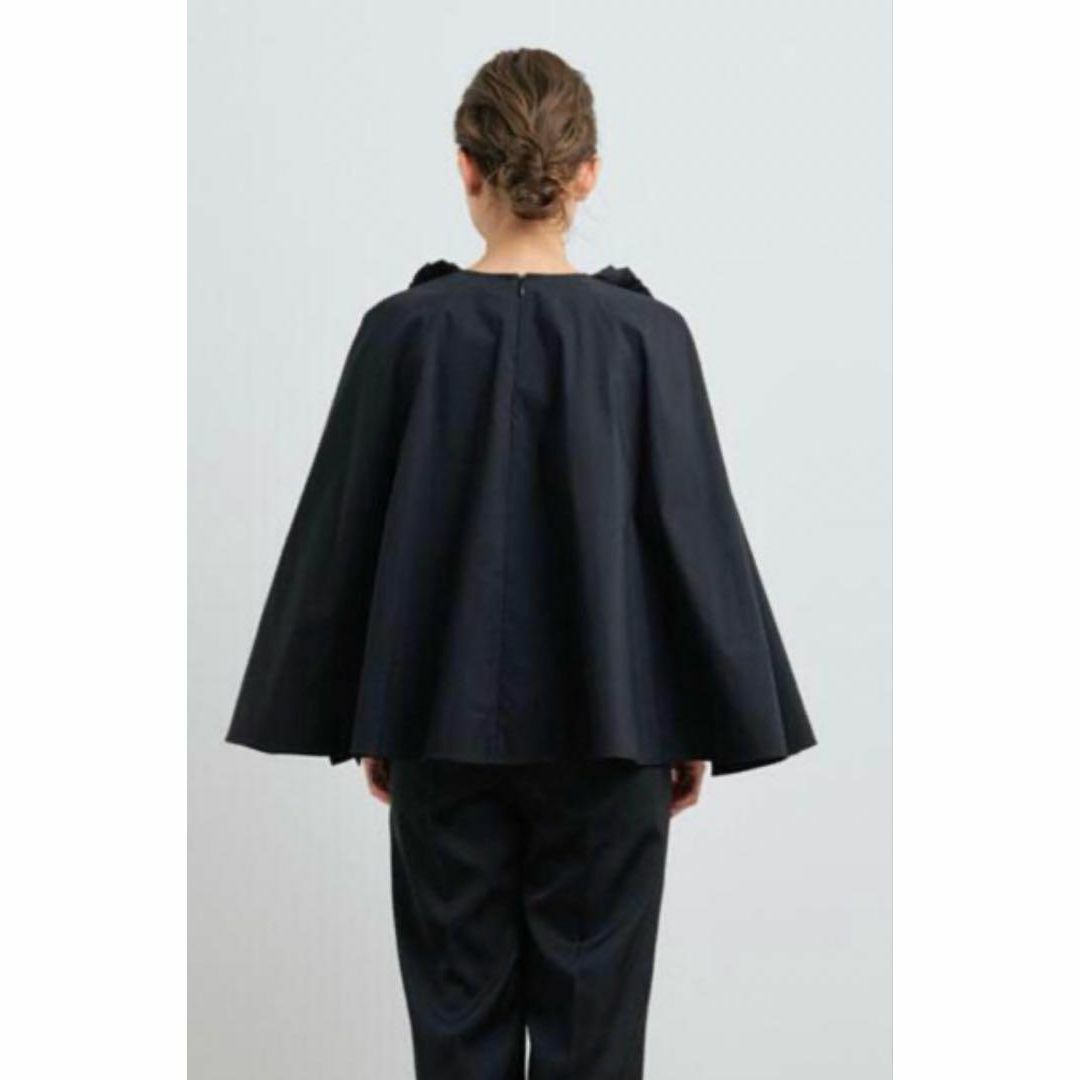 Drawer - 極美品♪ヨリ ケープフリルブラウス プルオーバー 黒 Drawer - 極美品♪ヨリ ケープフリルブラウス プルオーバー 黒