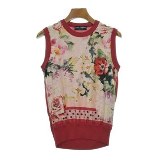 DOLCE&GABBANA - DOLCE&GABBANA ベスト/ノースリーブ 38(S位) 赤 DOLCE&GABBANA - DOLCE&GABBANA ベスト/ノースリーブ 38(S位) 赤