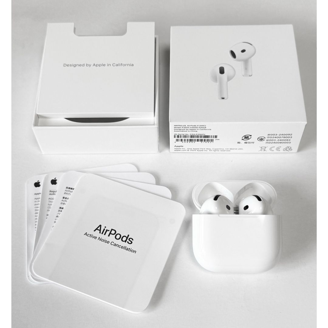 Apple - 未使用に近い 2024年12月購入品 AirPods 4 (ANC)の通販 Apple - 未使用に近い 2024年12月購入品 AirPods 4 (ANC)の通販