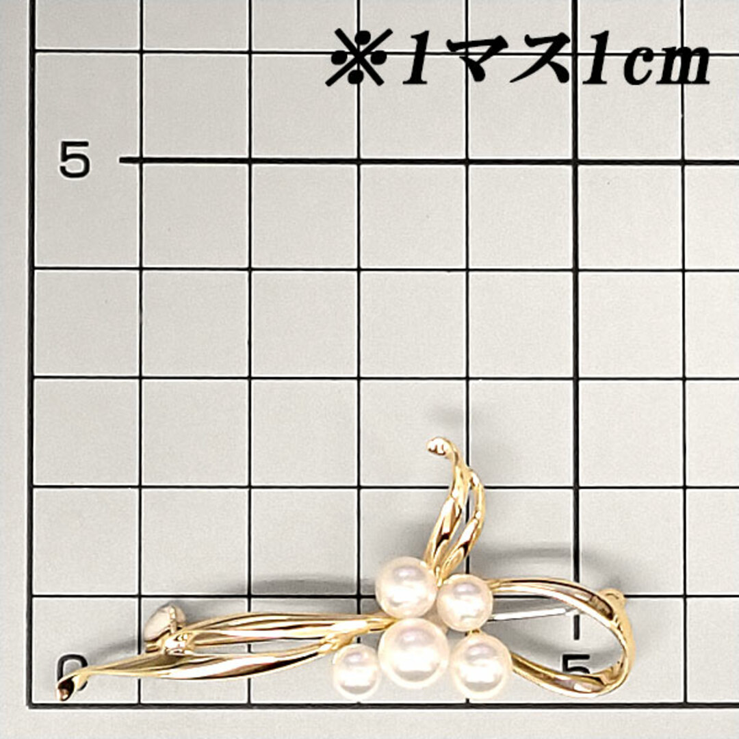 MIKIMOTO - ミキモト アコヤ真珠 ブローチ K18イエローゴールド MIKIMOTO - ミキモト アコヤ真珠 ブローチ K18イエローゴールド