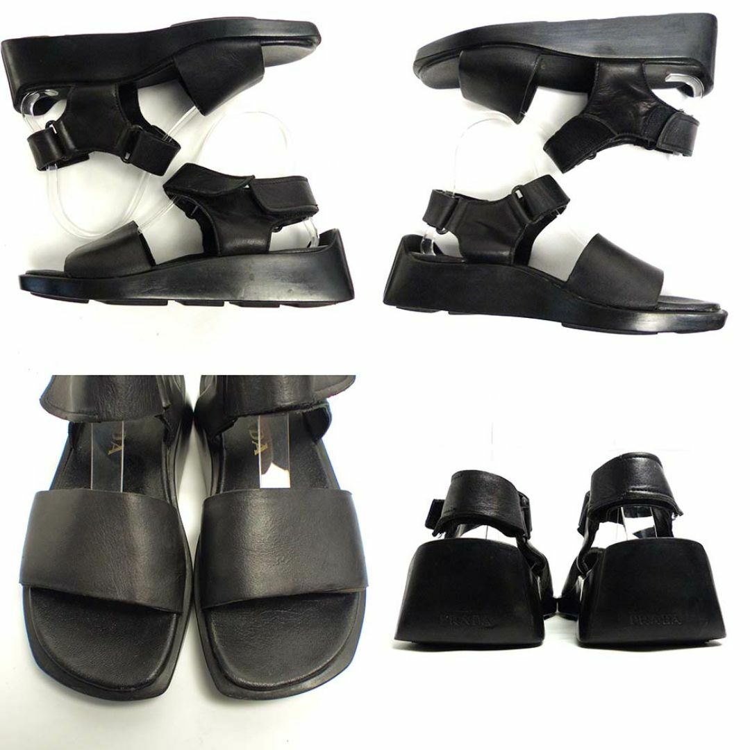 PRADA - イタリア製 プラダ / PRADA レザーサンダル 34 1/2(22cm PRADA - イタリア製 プラダ / PRADA レザーサンダル 34 1/2(22cm