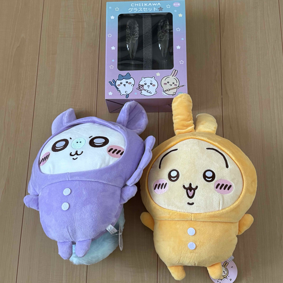 ちいかわ - ちいかわ パジャマBIGぬいぐるみ2 モモンガ うさぎ ちいかわ - ちいかわ パジャマBIGぬいぐるみ2 モモンガ うさぎ